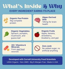 Vitala Organic Protein Smoothie | 10g Protein, 135mg DHA, USDA Organic | 10-Pack