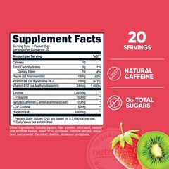 Nutricost Energy Complex Stickpack (20 servings) Strawberry Kiwi Flavored