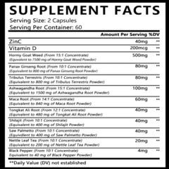 Boost Energy Supplements Zinc Vitamin D Endurance Vitality Muscle 120 Capsules