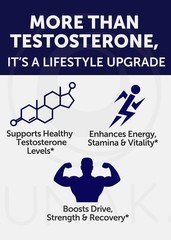 Potenciador natural de testosterona para hombres USA Made 60 Count (Pack of 1)