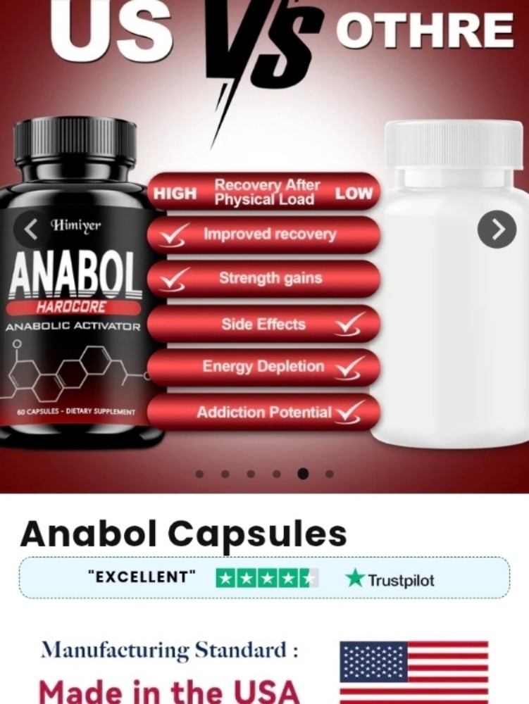 Anabol Hardcore Muscle Builder Mental Clarity 2 Pack Made In the USA FDA