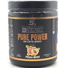 Blacklabel Supplements Pure Power Non-Stim Pre-workout Peach Rings