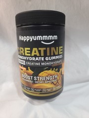 Happyummmm NSF Certified Creatine Gummy 5g – Boost Strength 90 Gummies Mango
