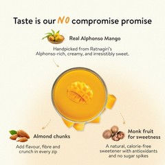 Happy Cultures 24g Plant Protein – Alphonso Mango, Almond, Ashwagandha, Vegan