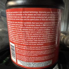 FBX 2.0 Pre-workout Atomic Lime. 2.5g Of Creatine, 3.2g Of Beta Alanine 4/27