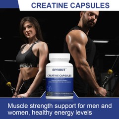 Creatine Monohydrate 60 Capsules – 1200 mg Per Serving