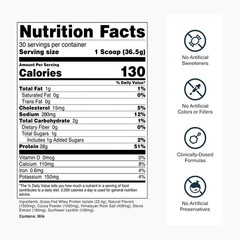 Grass-Fed Whey Protein Isolate – 28g Protein, 9 Amino Acids, Gluten Free