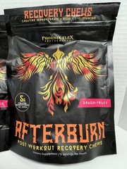 2 LOT of AfterBurn recovery Creatine Monohydrate Chews BCAAs,L-Glutamine Gummies