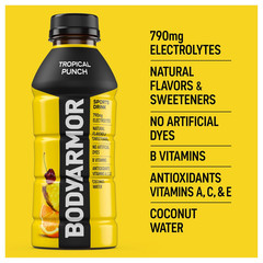 BODYARMOR Sports Drink, Tropical Punch, Electrolyte Drink Hydration, 16 Fl Oz Bo