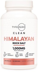 type Zero Clean Himalayan Salt, 1000 mg. 120 caps exp 02/27