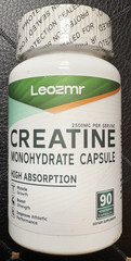 Creatine Monohydrate Capsules High Absorption 2500mg 90 Capsules Muscle Growth