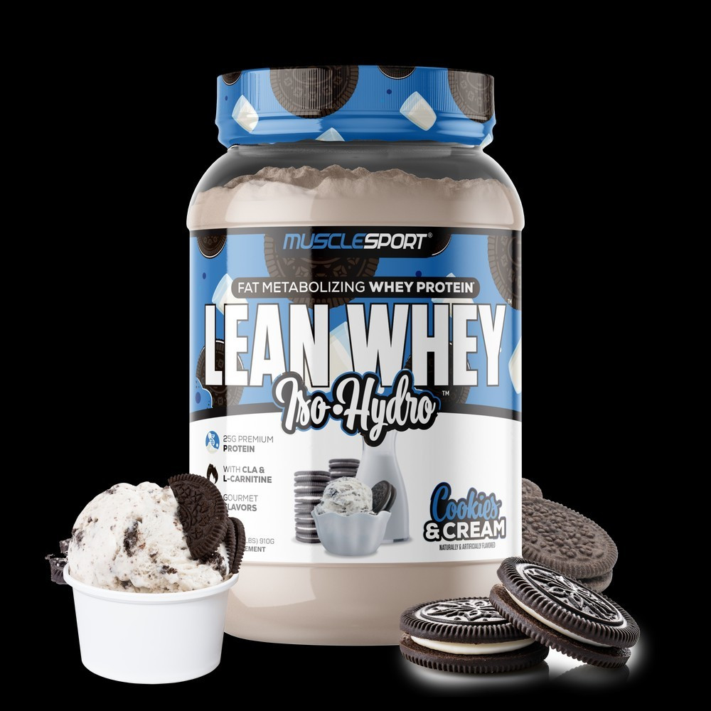 MuscleSport Lean Whey Iso-Hydro Whey Protein Powder Cookies & Cream 35g