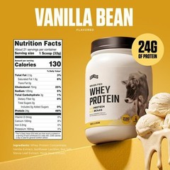 Levels Grass Fed Whey Protein Powder Vanilla Bean 1.48 lb 24g Protein