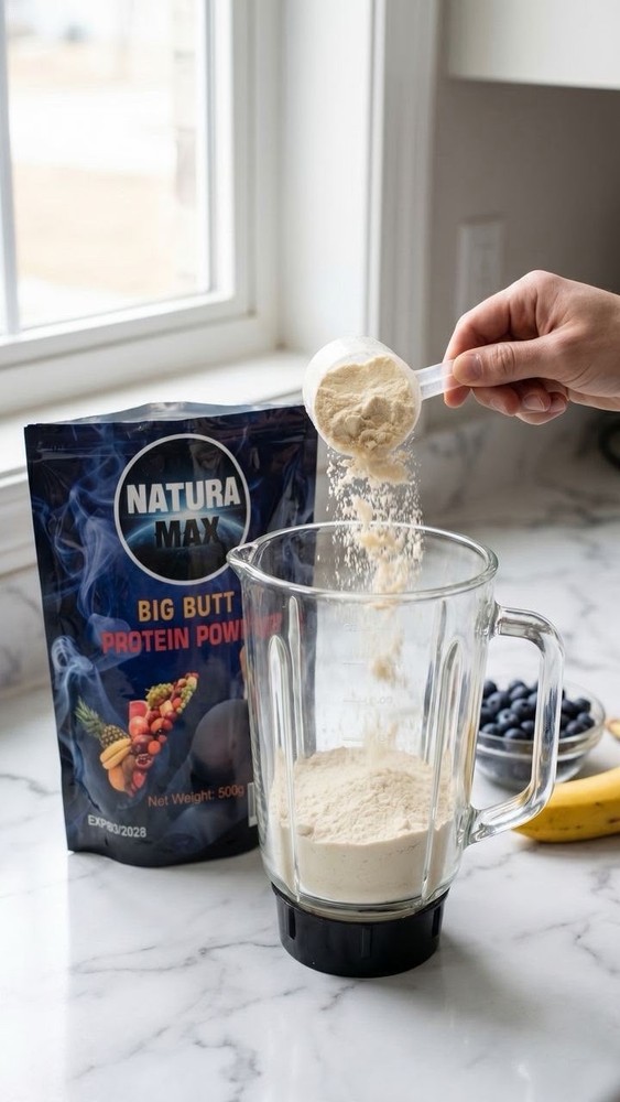 NATURA MAX Extreme Mass Protein Powder Muscle Gain/ Blue & Pink DISPO