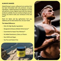 NAKED Energy – Pure Pre Workout Powder for Men 8.2 Ounce (Pack of 1), Yellow