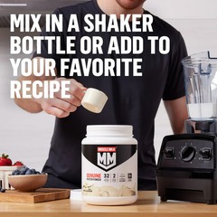 Muscle Milk Genuine Protein Powder Vanilla Crème 32g Protein 1.93 lb NSF Cert