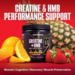 NutraBio Creatine + HMB- Creatine Monohydrate with HMB Powder for Muscle Growth