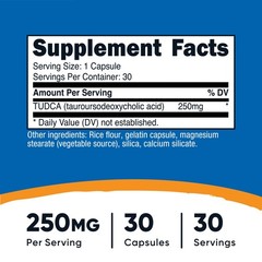 Nutricost TUDCA Pills, 250mg Per Capsule, 30 Capsules