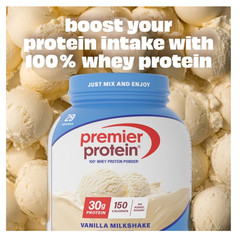 Premier Protein Whey Powder Vanilla Milkshake 29 Servings 30g Protein