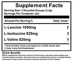 New 2.2 lb (1000g) AMINO ACIDS – Pure BCAA FREE FORM – 1000g PURE KOSHER POWDER
