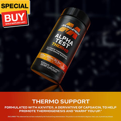 Thermogenic Testosterone Booster for Men, AlphaTest Thermo – T-Boost Mens Supple