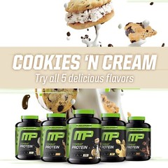MusclePharm Combat Protein Powder – 4 lb, 52 Servings, Cookies & Cream