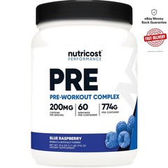 Delicious Blue Raspberry Pre-Workout Supplement – 32oz, 60 Servings, Gluten Free