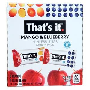 That’s it Nutrition Mini Fruit Bar Variety Pack – Mango & Blueberry 10 bars