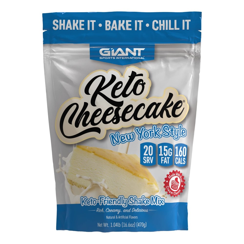 Giant Sports Keto Cheesecake Shake Mix – Delicious 16.64 Ounce (Pack of 1)