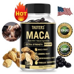 Maca Capsules: Natural Formula for Men’s Health and Energy with 7 Ingredients