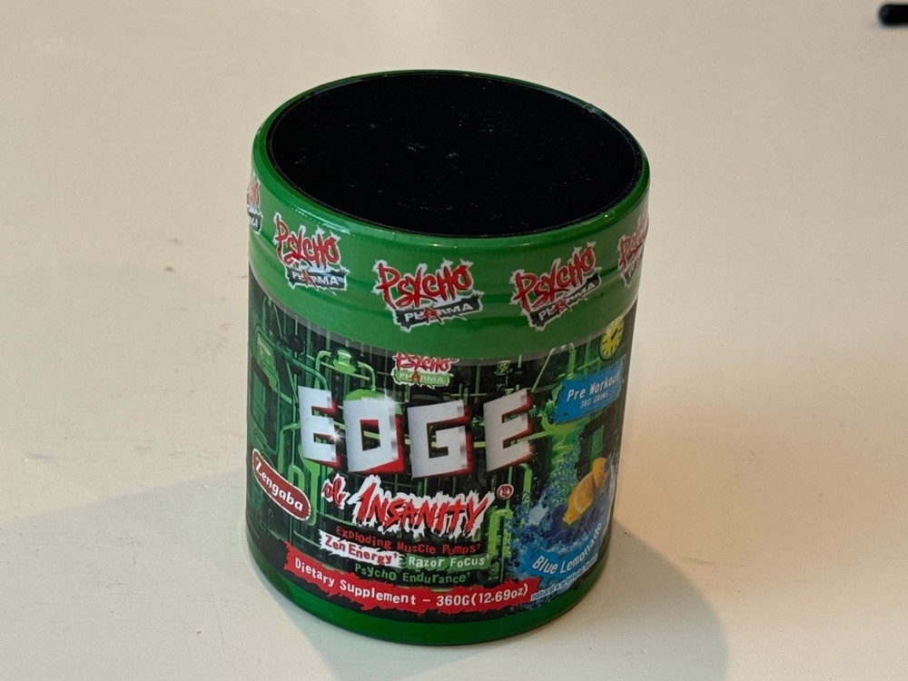 Psycho Pharma’s Edge of Insanity Pre-Workout Supplement Powder Blue Lemonade