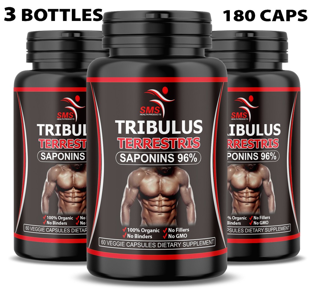 TRIBULUS TERRESTRIS 96% SAPONINS WORK OUT SUPPLEMENT ORGANIC NON GMO 180 CAPSULE
