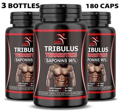 TRIBULUS TERRESTRIS 96% SAPONINS WORK OUT SUPPLEMENT ORGANIC NON GMO 180 CAPSULE