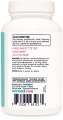 Nutricost Calcium (600mg) + Vitamin D3 (12.5mcg) for Women, 180 Capsules – Vegan