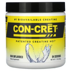 2 X Con-Cret, Patented Creatine HCl, Raw Unflavored, 1.7 oz (48 g)