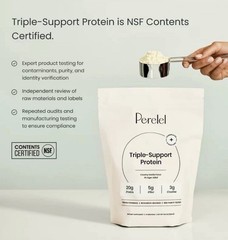Perelel Triple-Support Protein Powder No Added Sugar Creamy Vanilla 19.9 oz