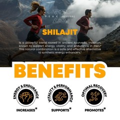 Peak Revival Shilajit Gummies with Manuka Honey – 60 Count (Pack of 1)