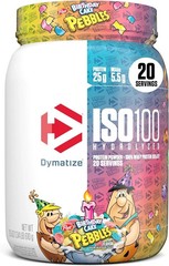 Dymatize ISO100 Hydrolyzed Whey Birthday Cake Pebbles 20 Servings 25g Protein