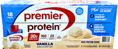 Premier 30g Plus High Protein Shake Vanila 18 Ct x 11 Fl Oz 10/26 EXP 01/2027