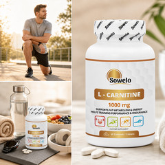 L-Carnitine 1000mg Tablets – Fat Burner, Anticatabolic & Antioxidant – Sowelo