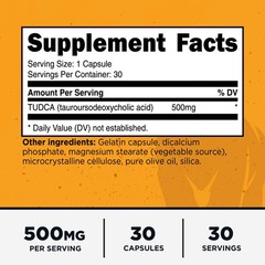 Primal Tudca 500mg Per Serving 30 Caps – Tauroursodeoxycholic Acid Supplement