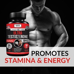 Kaya Naturals UltraTest- Men’s T Booster with Tongkat 180 Count (Pack of 1)