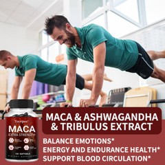 Extra Strength Maca Supplement for Men, With Ashwagandha, Ginseng, Tribulus