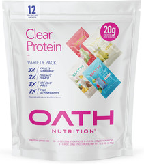 Clear Whey Isolate Protein Powder Variety Pack, 12 Pack