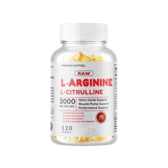 L-Arginine L-Citrulline Nitric Oxide Booster 3000mg, 240 Softgels, 120 Servings
