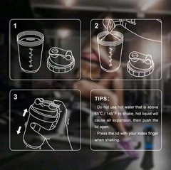 Protein Shaker – Blue/Grey 500ml | Protein Shaker with Screw Cap, Sieve &