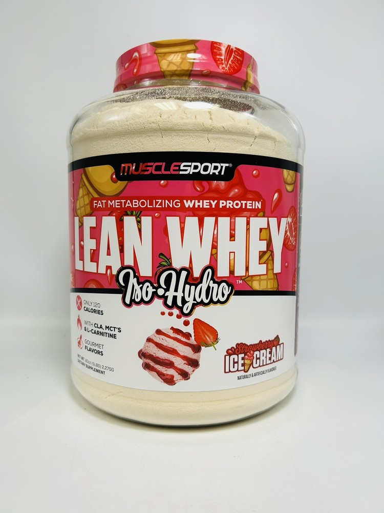 MuscleSport Lean Whey Revolution 5LB Strawberry *NEW SEALED EXP DATE 08/2027*