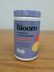 Bloom Nutrition Creatine Monohydrate Powder Raspberry Lemon 40 Servings – NEW