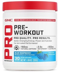 GNC PRO Performance PRE-WORKOUT Blue Raspberry 11.96oz 30 Servings 01/2027 exp.