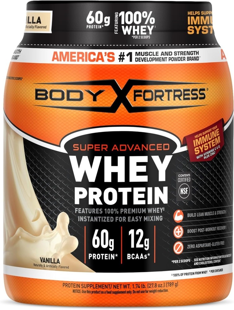 Body Fortress Super Advanced Whey Protein Powder varieties flovor and size
